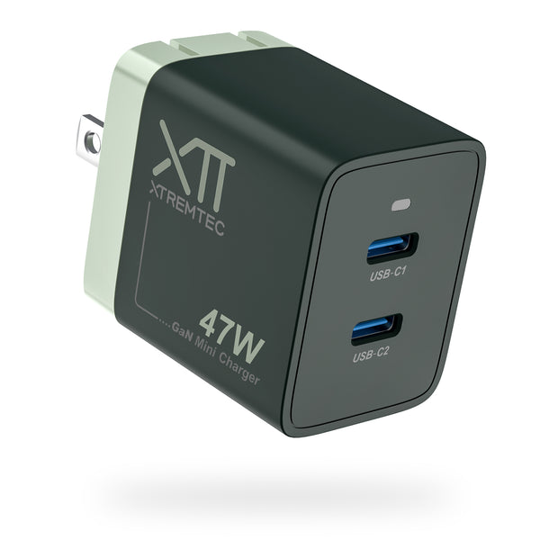 XTREMTEC PD 47W (2-Port USB-C) GaN Mini Fast Charger