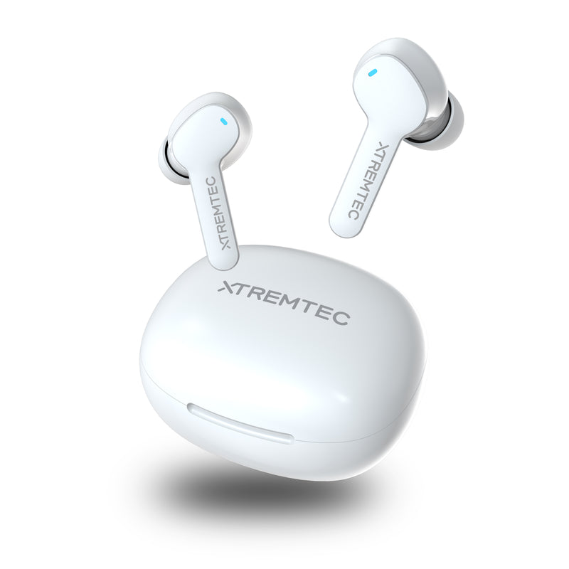 XTREMTEC XT300 Wireless Bluetooth Earbuds, ANC & ENC Noise Canceling,with Wireless Charging Case