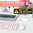 XTREMTEC K101A 2.4G Ultra Thin Quiet Wireless Keyboard and Mouse Combo Cute Keyboard Kawaii Keyboard