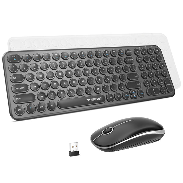 XTREMTEC XT-K101 2.4G Ultra Thin Quiet Wireless Keyboard and Mouse Combo
