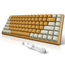 XTREMTEC K201 Wireless Bluetooth Backlit Hybrid Mechanical Keyboard(White/Yellow)