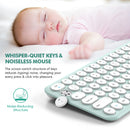 XTREMTEC K101A 2.4G Ultra Thin Quiet Wireless Keyboard and Mouse Combo Cute Keyboard Kawaii Keyboard