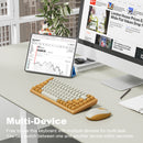 XTREMTEC K201 Wireless Bluetooth Backlit Hybrid Mechanical Keyboard(White/Yellow)