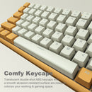 XTREMTEC K201 Wireless Bluetooth Backlit Hybrid Mechanical Keyboard(White/Yellow)