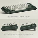 XTREMTEC K201 Wireless Bluetooth Backlit Hybrid Mechanical Keyboard(White/Green)