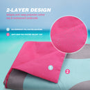 HAPILI Beach Blanket (Pink) 78"x 56" Picnic Blankets, Camping Blanket, Picnic Mat for Travel, Outdoor Use, Waterproof & Sandproof