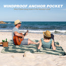 HAPILI Beach Blanket (Military Green) 78"x 56" Picnic Blankets, Camping Blanket, Picnic Mat for Travel, Outdoor Use, Waterproof & Sandproof