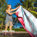 HAPILI Beach Blanket (Pink) 78"x 56" Picnic Blankets, Camping Blanket, Picnic Mat for Travel, Outdoor Use, Waterproof & Sandproof