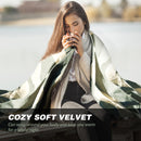 HAPILI Beach Blanket (Military Green) 78"x 56" Picnic Blankets, Camping Blanket, Picnic Mat for Travel, Outdoor Use, Waterproof & Sandproof