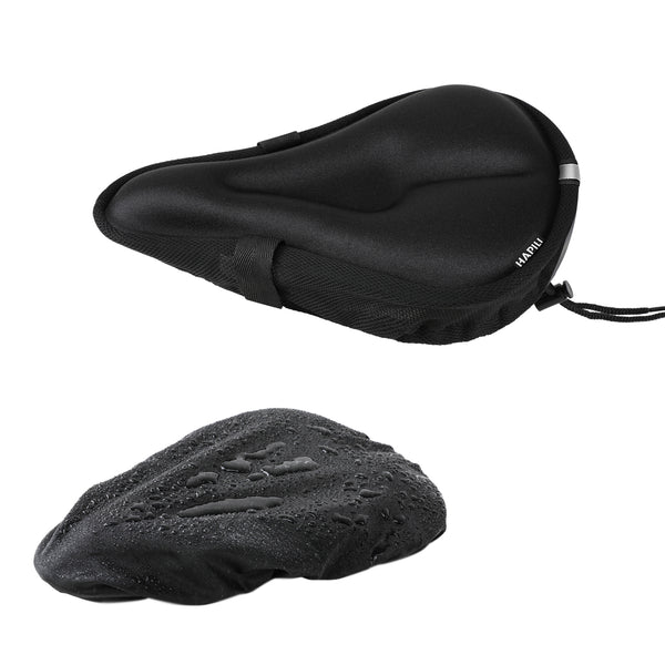 HAPILI Bike Seat Cushion Wide With Waterproof & Dustproof Cover