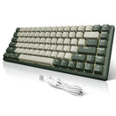XTREMTEC K201 Wireless Bluetooth Backlit Hybrid Mechanical Keyboard（White/Green）