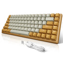 XTREMTEC K201 Wireless Bluetooth Backlit Hybrid Mechanical Keyboard（White/Yellow）