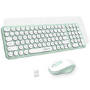 XTREMTEC K101A 2.4G Ultra Thin Quiet Wireless Keyboard and Mouse and 47W GaN Dual-Port Fast Charger Combo(Green)