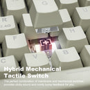 XTREMTEC K201 Wireless Bluetooth Backlit Hybrid Mechanical Keyboard（White/Yellow）