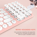 XTREMTEC K101A 2.4G Ultra Thin Quiet Wireless Keyboard and Mouse Combo Cute Keyboard Kawaii Keyboard