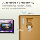 XTREMTEC K201 Wireless Bluetooth Backlit Hybrid Mechanical Keyboard（White/Yellow）