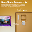 XTREMTEC K201 Wireless Bluetooth Backlit Hybrid Mechanical Keyboard（White/Yellow）