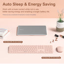 XTREMTEC XT-K102 2.4G Ultra Thin Quiet Wireless Keyboard and Mouse and 47W GaN Dual-Port Fast Charger Combo(Pink)