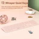 XTREMTEC XT-K102 2.4G Ultra Thin Quiet Wireless Keyboard and Mouse and 47W GaN Dual-Port Fast Charger Combo(Pink)