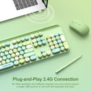 XTREMTEC K303M Cute Round Keycaps Wireless Keyboard and Mouse Combo