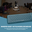 XTREMTEC K101A 2.4G Ultra Thin Quiet Wireless Keyboard and Mouse Combo Cute Keyboard Kawaii Keyboard