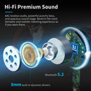 XTREMTEC XT300 Wireless Bluetooth Earbuds, ANC & ENC Noise Canceling,with Wireless Charging Case