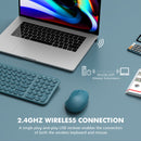 XTREMTEC K101A 2.4G Ultra Thin Quiet Wireless Keyboard and Mouse Combo Cute Keyboard Kawaii Keyboard