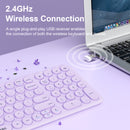 XTREMTEC K101A 2.4G Ultra Thin Quiet Wireless Keyboard and Mouse Combo Cute Keyboard Kawaii Keyboard