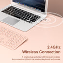 XTREMTEC XT-K102 2.4G Ultra Thin Quiet Wireless Keyboard and Mouse and 47W GaN Dual-Port Fast Charger Combo(Pink)