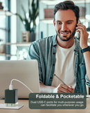 XTREMTEC K101A 2.4G Ultra Thin Quiet Wireless Keyboard and Mouse and 47W GaN Dual-Port Fast Charger Combo(Green)