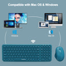 XTREMTEC K101A 2.4G Ultra Thin Quiet Wireless Keyboard and Mouse Combo Cute Keyboard Kawaii Keyboard