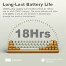 XTREMTEC K201 Wireless Bluetooth Backlit Hybrid Mechanical Keyboard（White/Yellow）