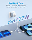 47W Dual C Ports Speedy Charging
