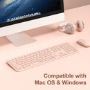 XTREMTEC XT-K102 2.4G Ultra Thin Quiet Wireless Keyboard and Mouse and 47W GaN Dual-Port Fast Charger Combo(Pink)