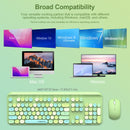 XTREMTEC K303M Cute Round Keycaps Wireless Keyboard and Mouse Combo