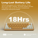 XTREMTEC K201 Wireless Bluetooth Backlit Hybrid Mechanical Keyboard（White/Yellow）