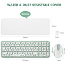 XTREMTEC K101A 2.4G Ultra Thin Quiet Wireless Keyboard and Mouse and 47W GaN Dual-Port Fast Charger Combo(Green)