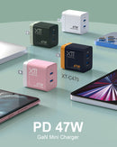 XTREMTEC K101A 2.4G Ultra Thin Quiet Wireless Keyboard and Mouse and 47W GaN Dual-Port Fast Charger Combo(Green)