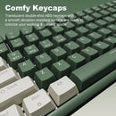 XTREMTEC K201 Wireless Bluetooth Backlit Hybrid Mechanical Keyboard（White/Green）