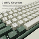 XTREMTEC K201 Wireless Bluetooth Backlit Hybrid Mechanical Keyboard（White/Green）