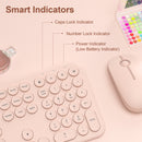 XTREMTEC XT-K102 2.4G Ultra Thin Quiet Wireless Keyboard and Mouse and 47W GaN Dual-Port Fast Charger Combo(Pink)