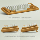 XTREMTEC K201 Wireless Bluetooth Backlit Hybrid Mechanical Keyboard（White/Yellow）