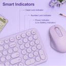 XTREMTEC K101A 2.4G Ultra Thin Quiet Wireless Keyboard and Mouse Combo Cute Keyboard Kawaii Keyboard