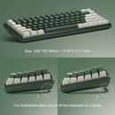 XTREMTEC K201 Wireless Bluetooth Backlit Hybrid Mechanical Keyboard（White/Green）